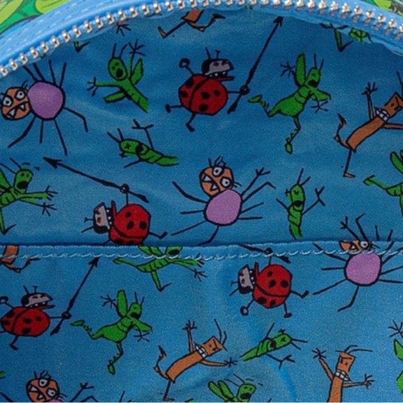 Loungefly Pixar Disney A Bug's Life Mini Backpack Bag NWT - Picture 7 of 8